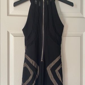 Black Zipper Back Dress